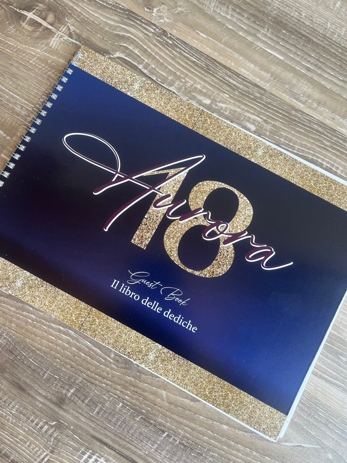 Guest Book a libro per dediche 18ESIMO BLU E ORO