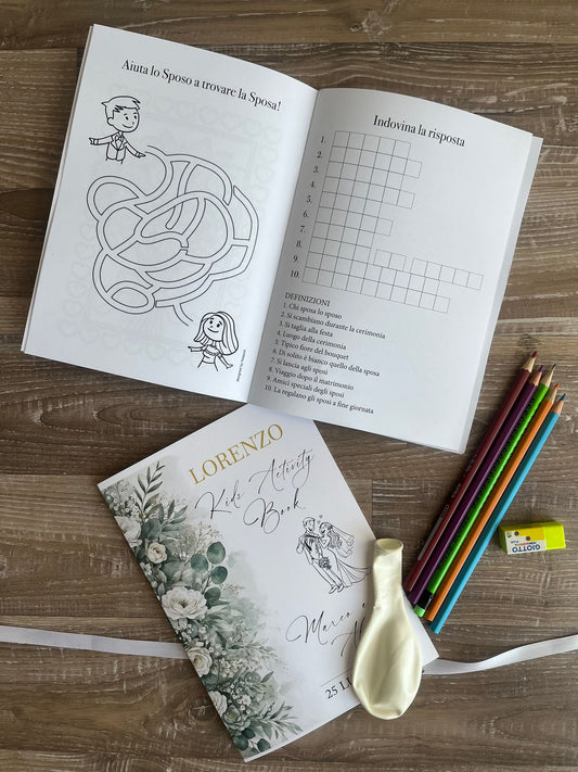 Kids Wedding activity book personalizzato