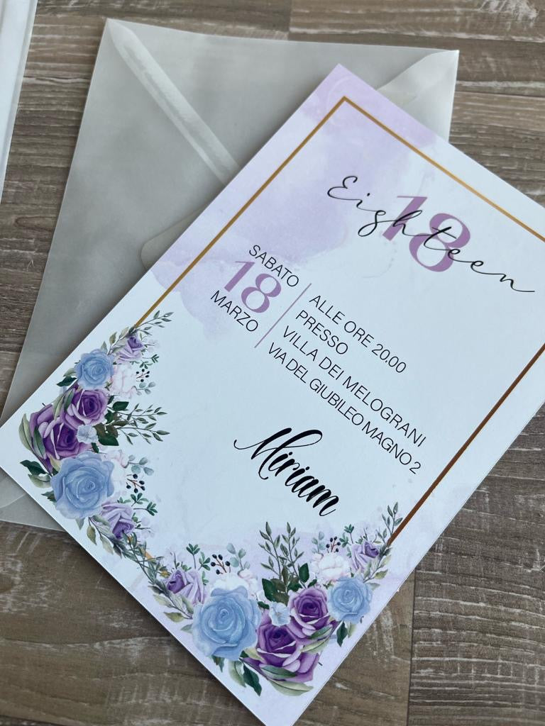 Invito compleanno personalizzato 18esimo