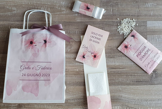 Wedding bag matrimonio personalizzata con accessori cerimonia