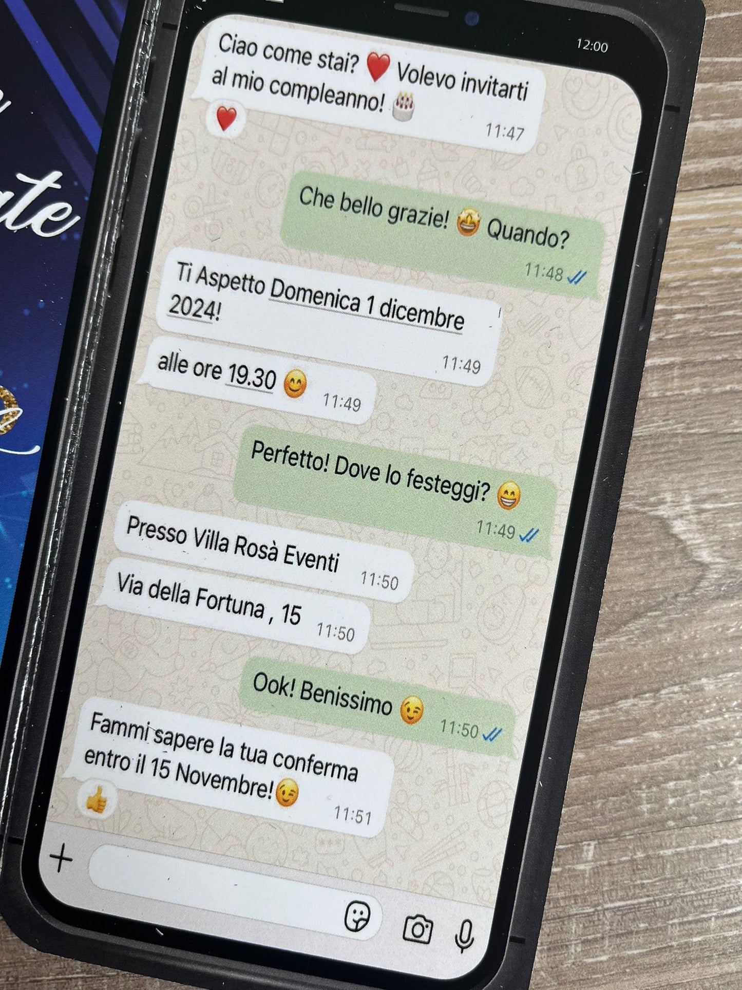 Invito 18esimo compleanno formato smarphone