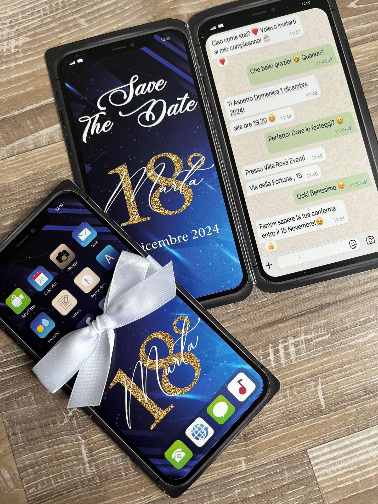 Invito 18esimo compleanno formato smarphone