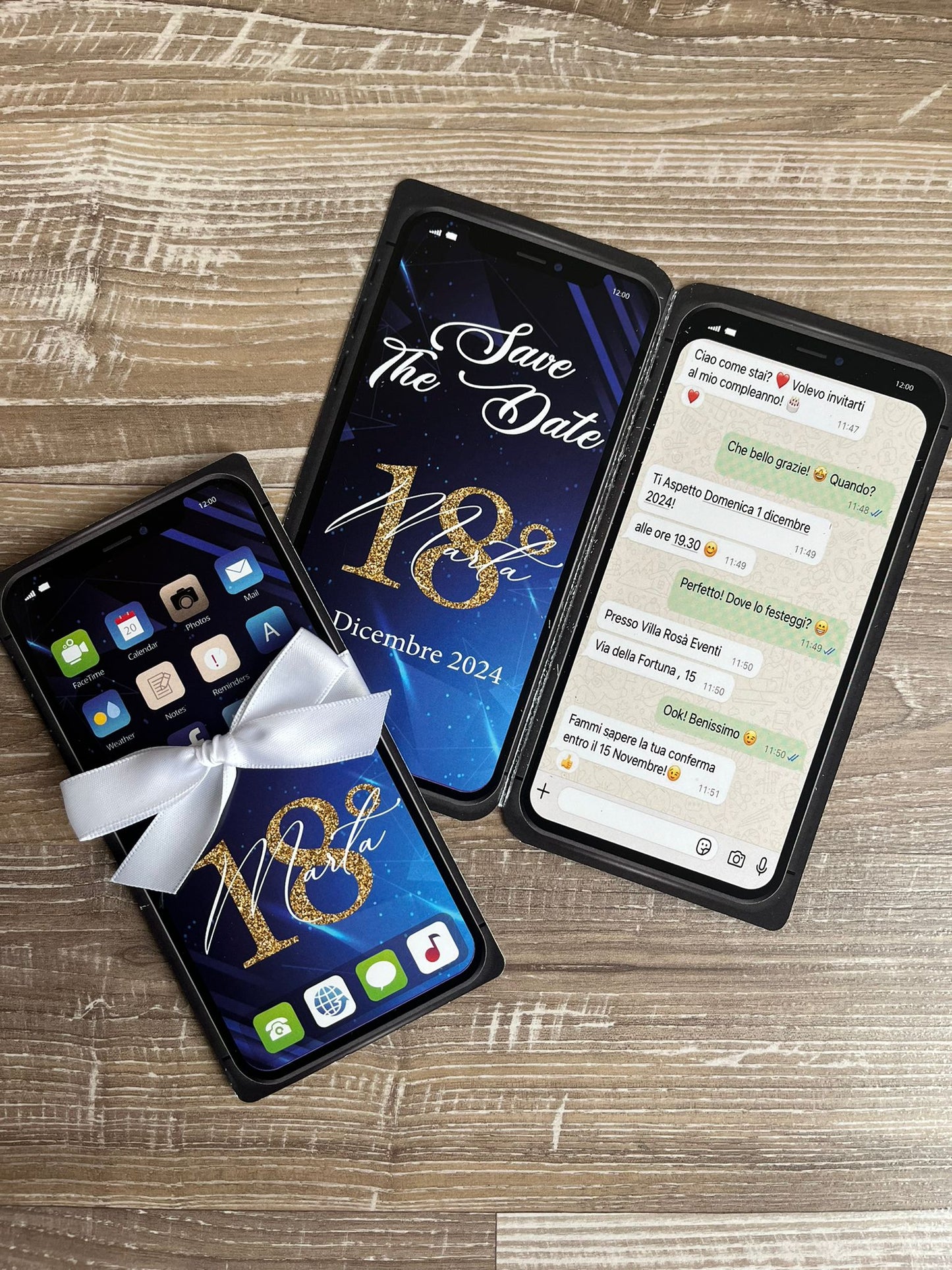 Invito 18esimo compleanno formato smarphone