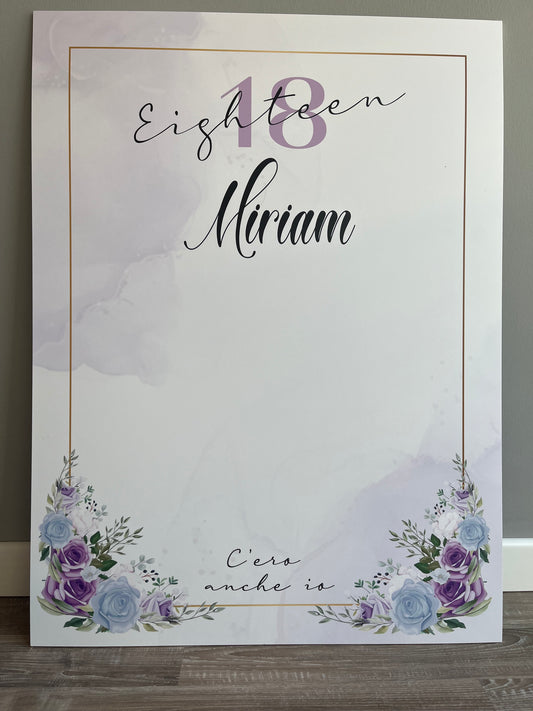 pannello guest book per firme e dediche per eventi