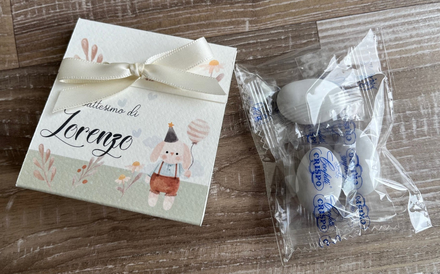 POCKET PORTACONFETTI Battesimo - Coniglietto