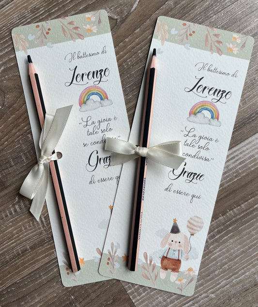 segnalibro, segnaposto, battesimo