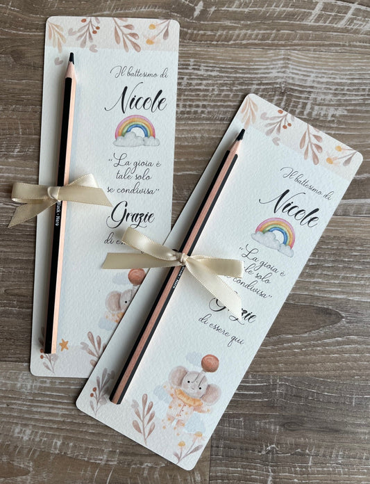 segnalibro , segnaposto, battesimo