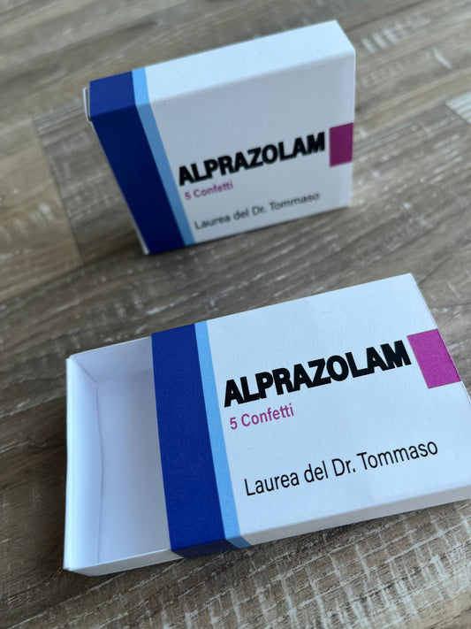 Scatolina portaconfetti Laurea ALPRAZOLAM