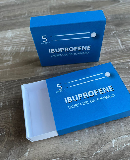 Scatolina portaconfetti Laurea IBUPROFENE