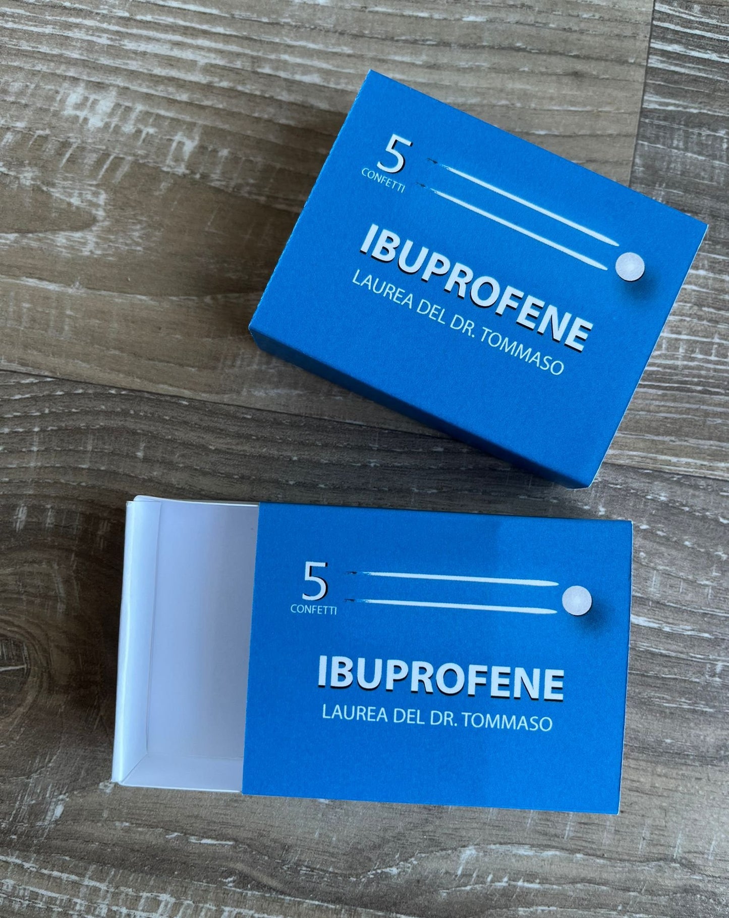 Scatolina portaconfetti Laurea IBUPROFENE