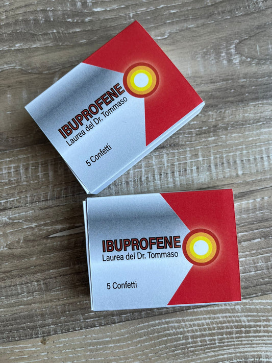Scatolina portaconfetti Laurea IBUPROFENE