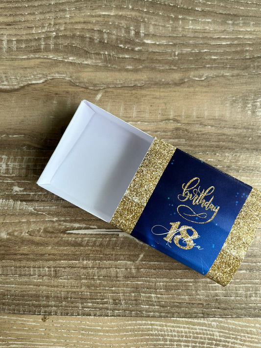 Scatoline COMPLEANNO  Blu e Oro