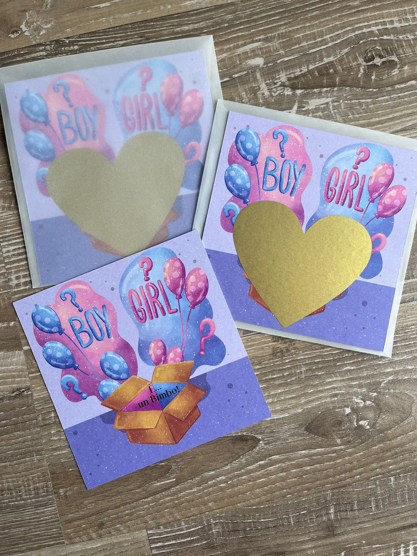 Gender reveal maschio o femmina gratta e vinci