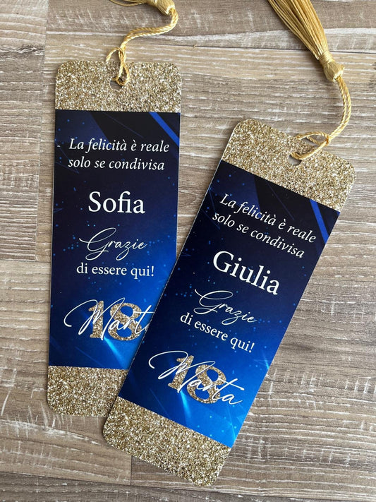 segnaposto a segnalibro personalizzato con nome invitato