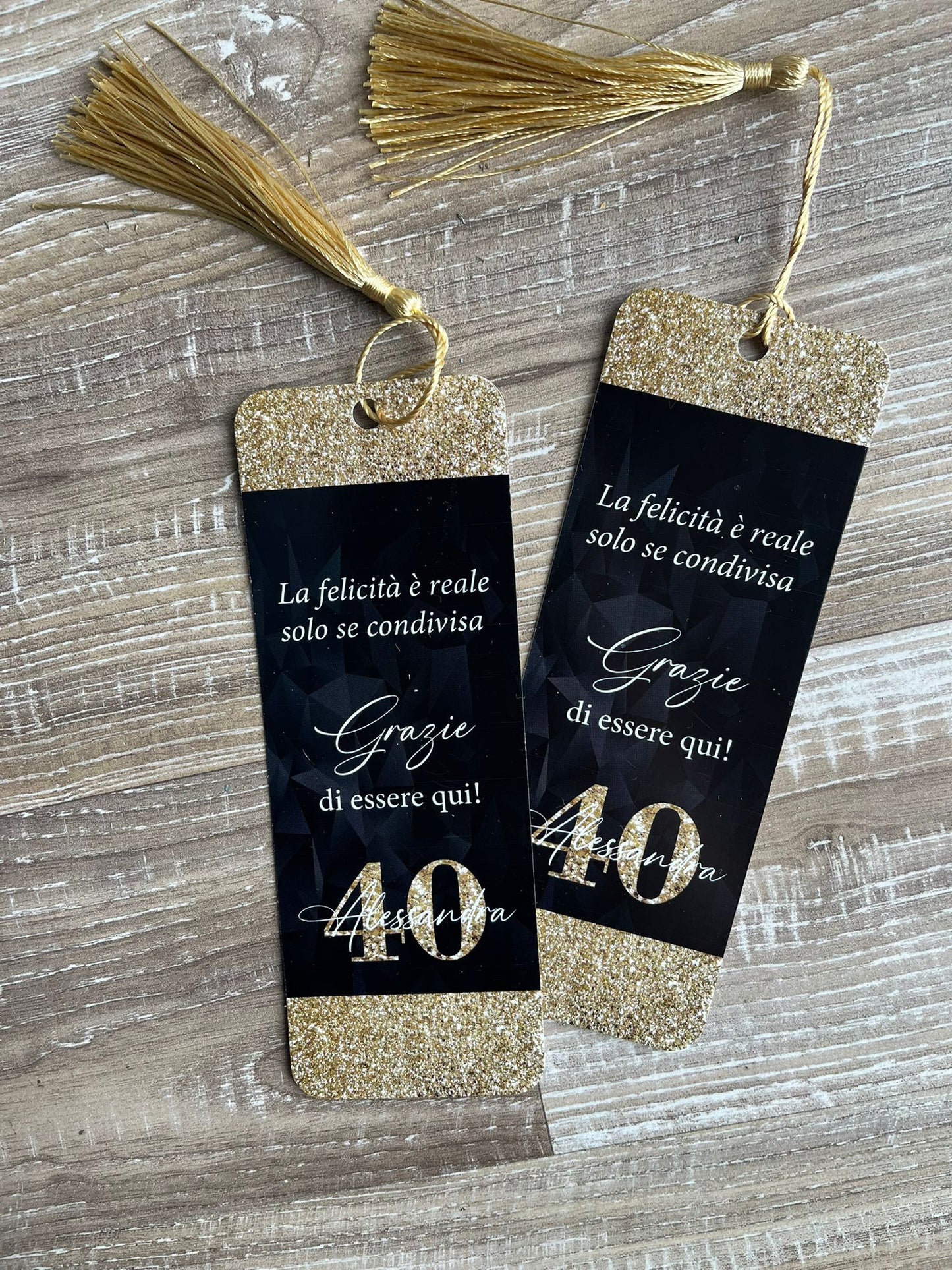 segnaposto a segnalibro per compleanno personalizzati