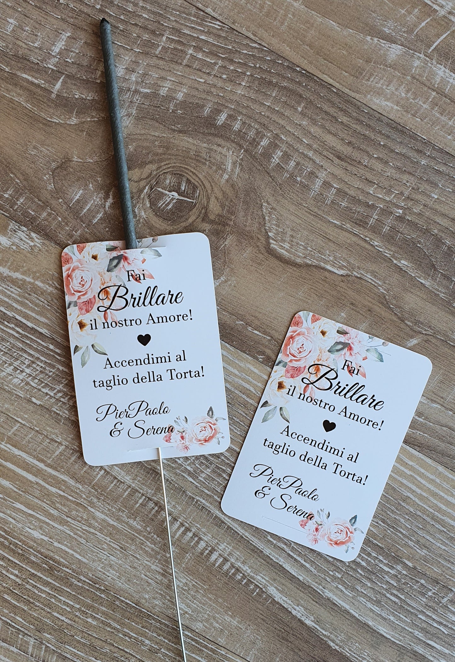 Tag con stellina Fai brillare il nostro Amore per Matrimonio personalizzati con nome spos