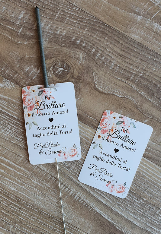 Tag con stellina Fai brillare il nostro Amore per Matrimonio personalizzati con nome spos