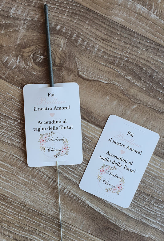 Tag con stellina Fai brillare il nostro Amore per Matrimonio personalizzati con nome spos