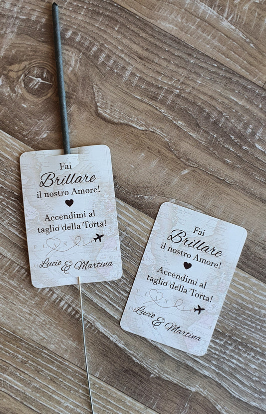 Tag con stellina Fai brillare il nostro Amore per Matrimonio personalizzati con nome spos