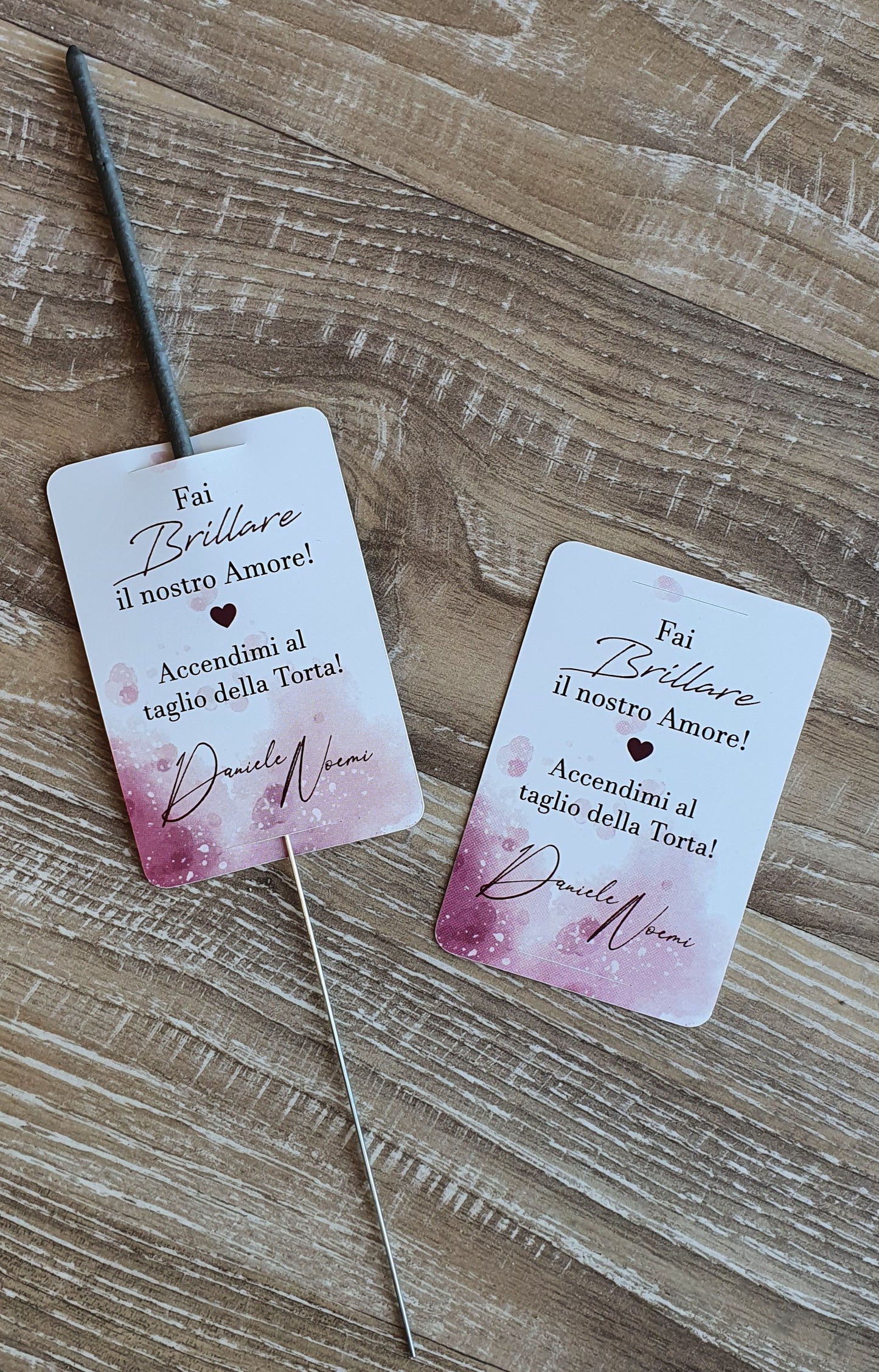 Tag con stellina Fai brillare il nostro Amore per Matrimonio personalizzati con nome spos