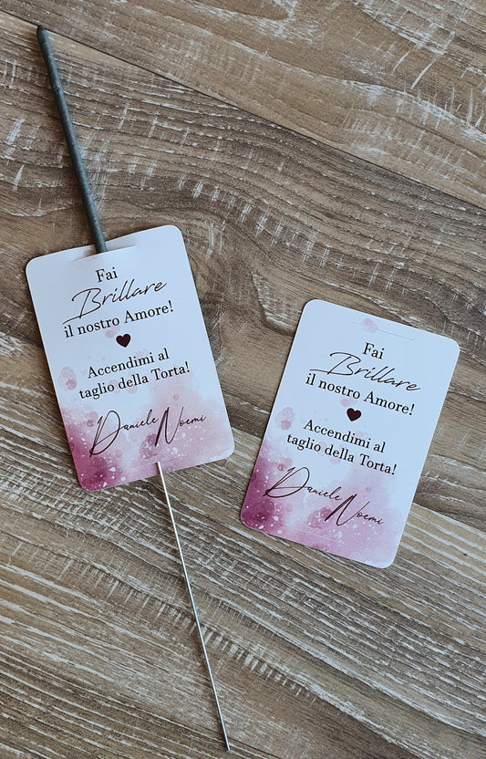Tag con stellina Fai brillare il nostro Amore per Matrimonio personalizzati con nome spos