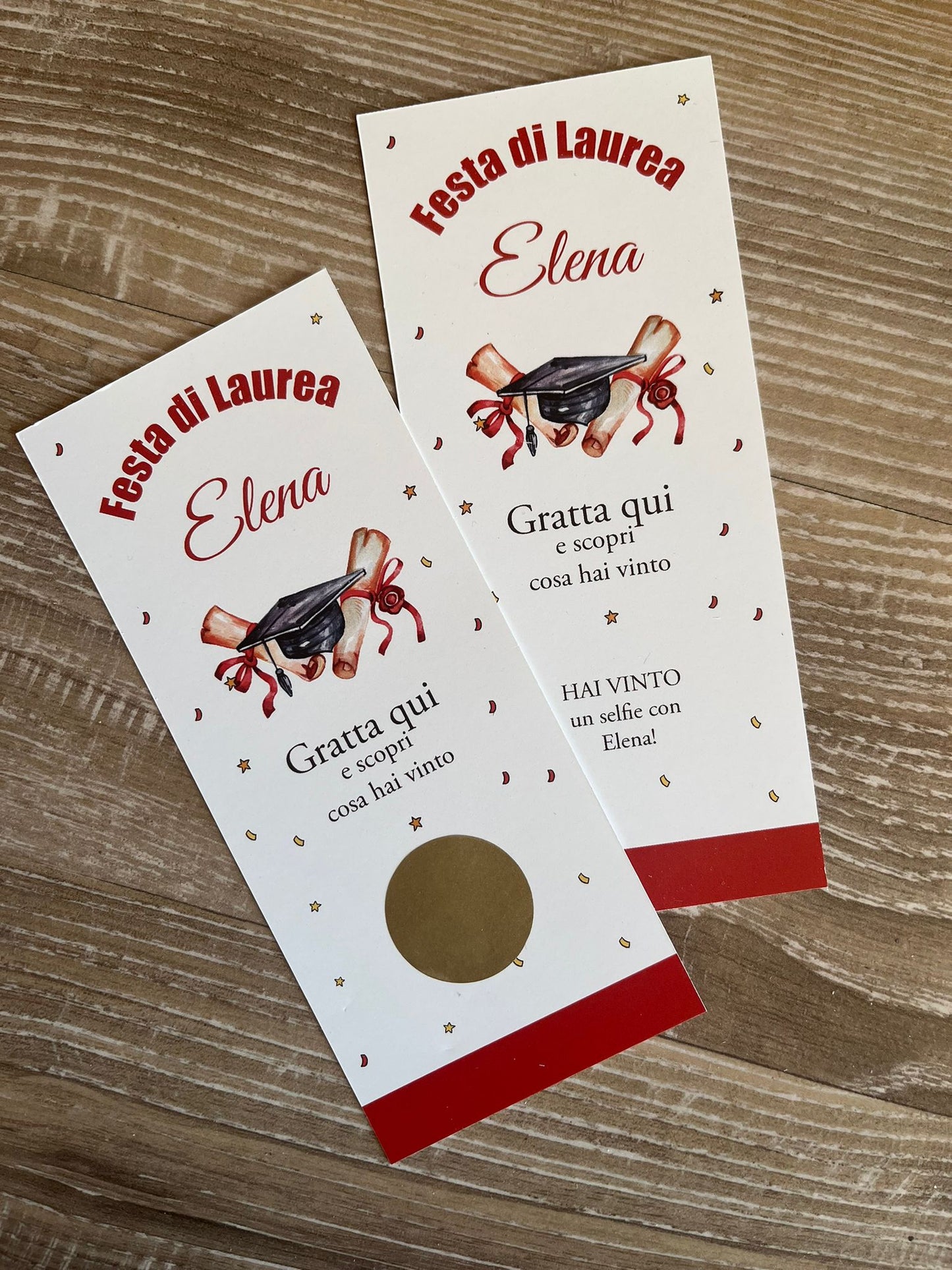 Gratta e vinci personalizzati per festa di laurea
