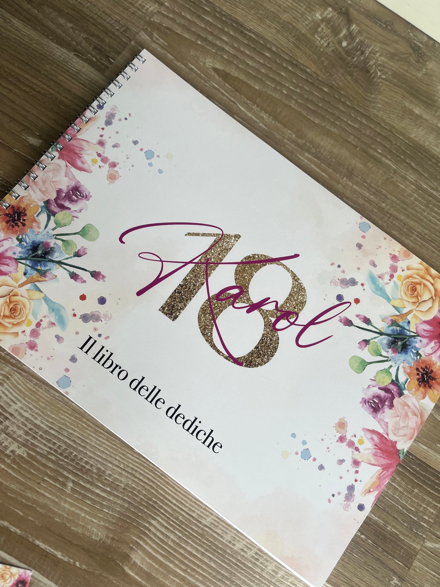 Guest Book a libro per dediche  18ESIMO fiori