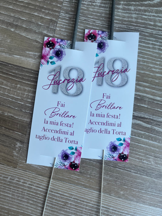 Tag stelline taglio torta 18ESIMO - Magenta