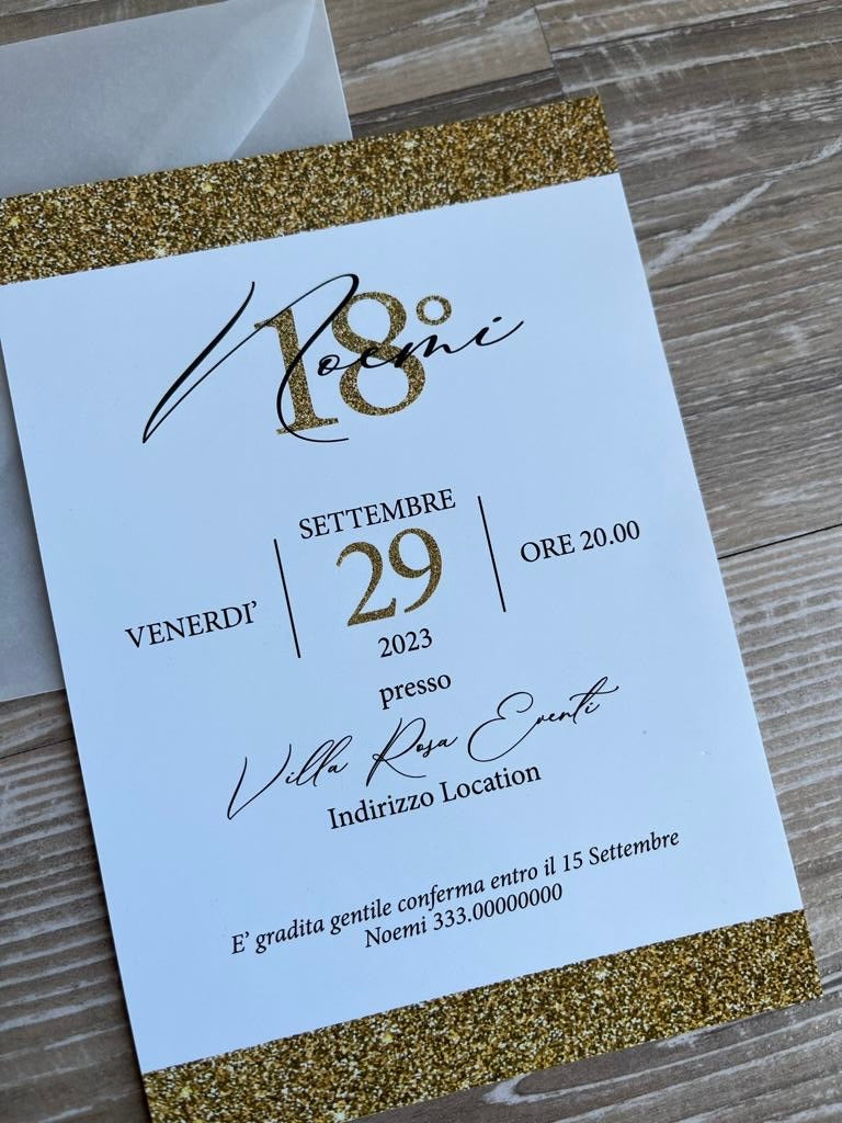 Invito compleanno personalizzato 18esimo