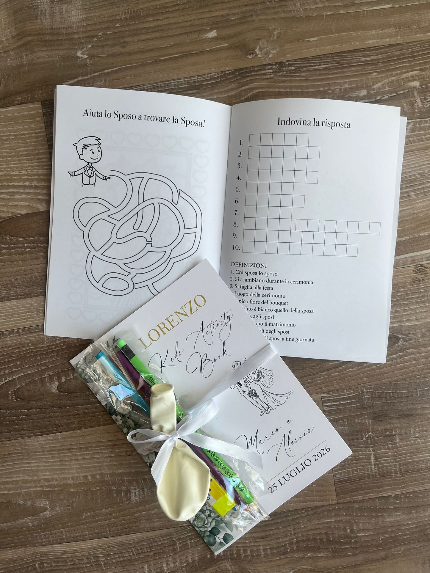 Kids Wedding  activity book personalizzato