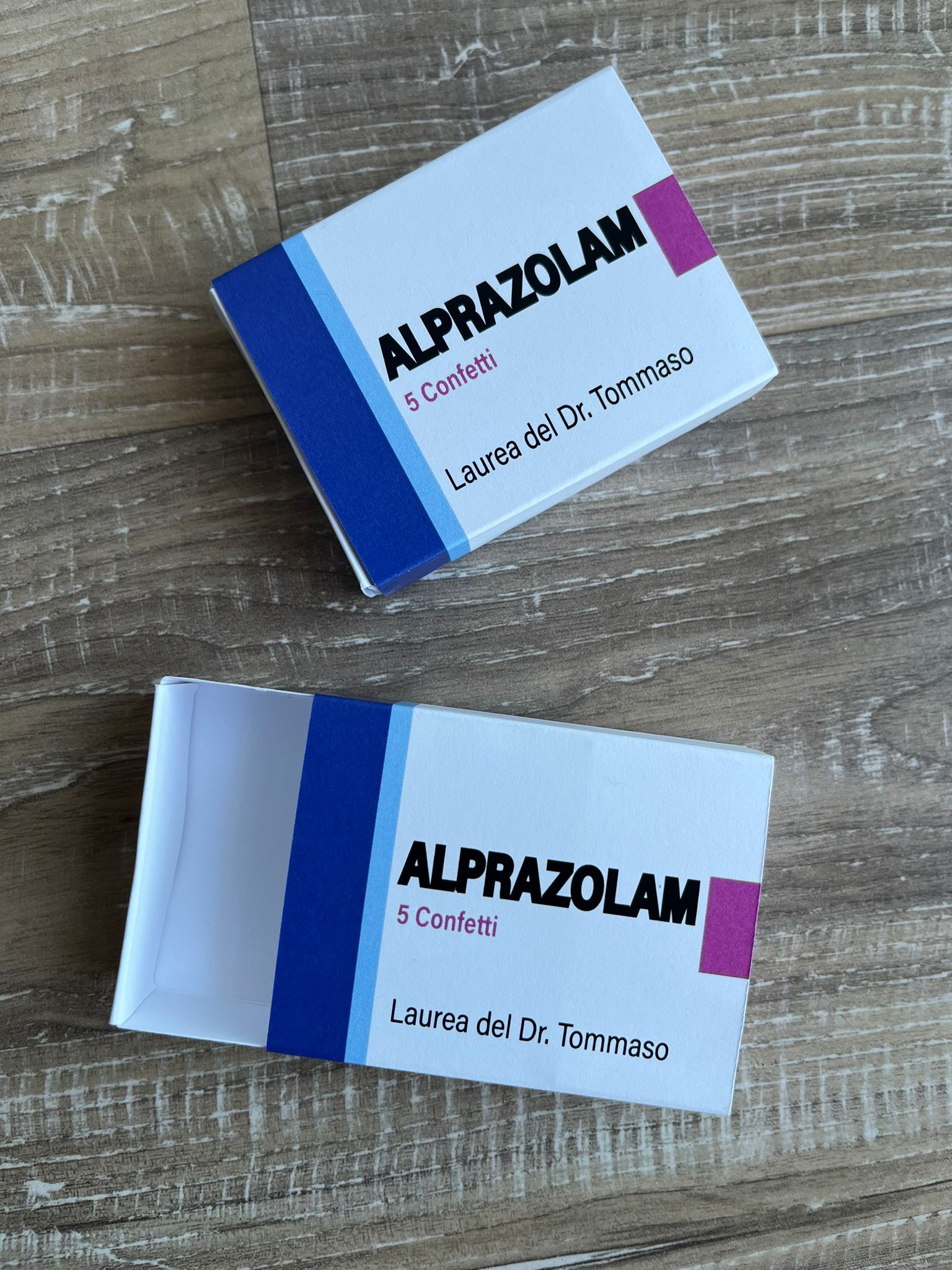 Scatolina portaconfetti Laurea ALPRAZOLAM