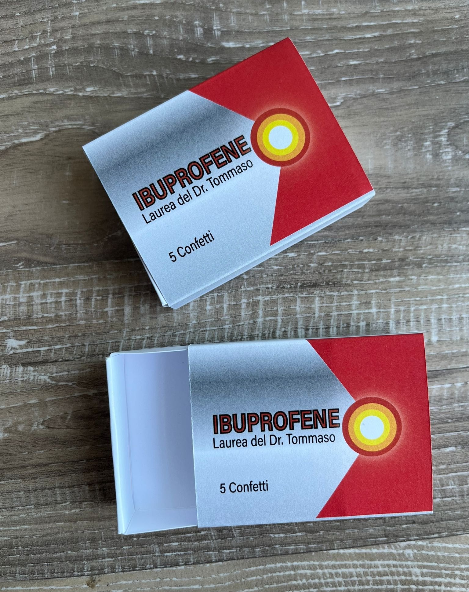 Scatolina portaconfetti Laurea IBUPROFENE