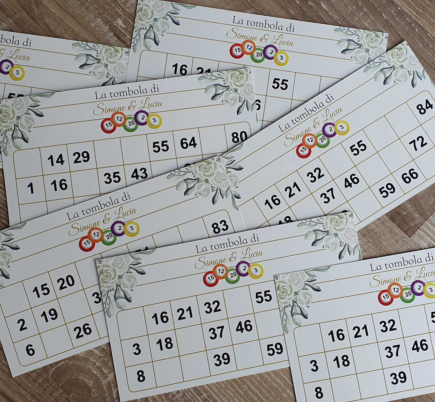 Tombola personalizzata matrimonio sposi