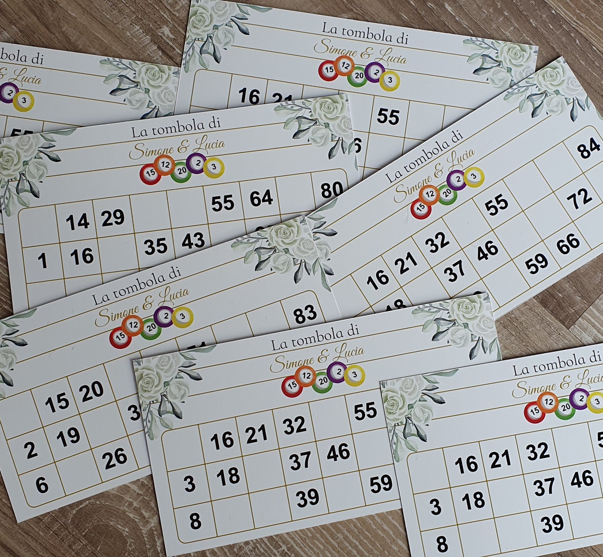 Tombola personalizzata matrimonio sposi