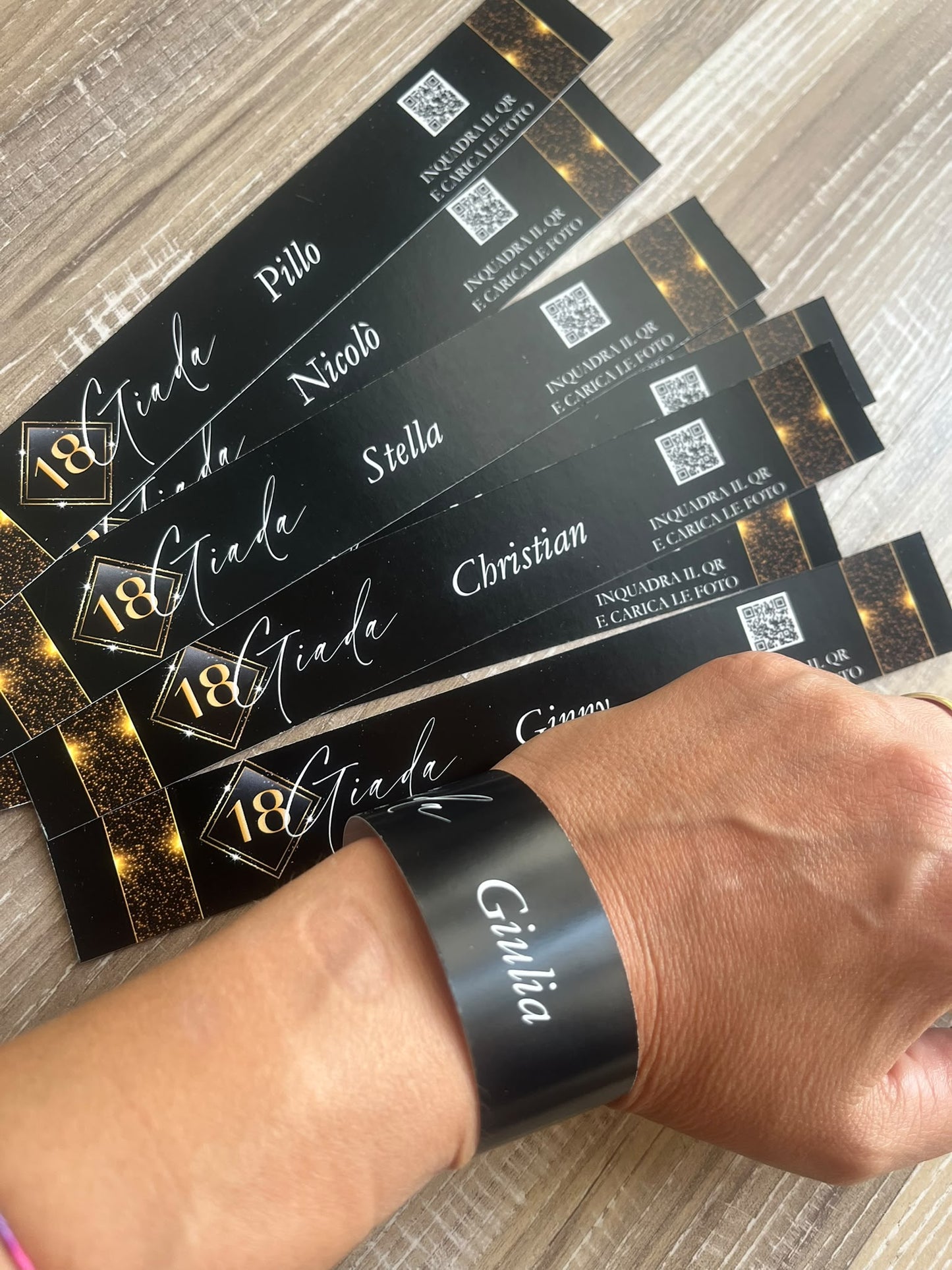 THE PARTY BRACELET - BRACCIALETTO  PERSONALIZZABILE ANCHE CON NOME INVITATO