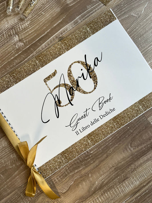 guest book libro delle dediche compleanno 