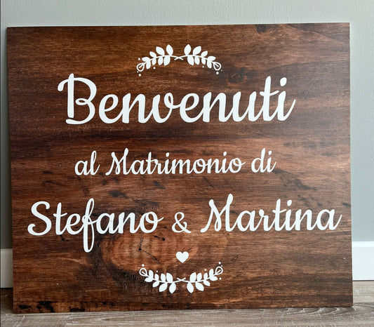 Pannello benvenuti personalizzato matrimonio 